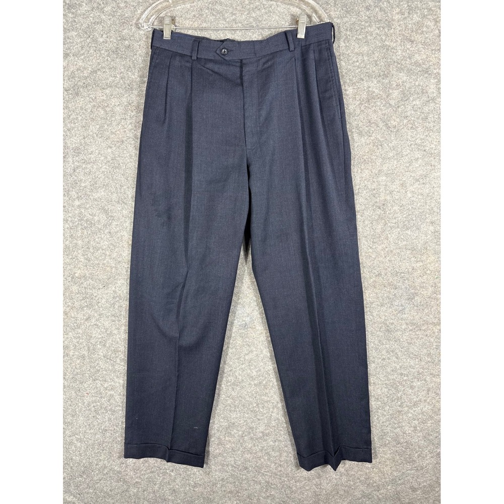 John Alexander HartMarx Gray‎ Pleated Dress Pants Trousers Business Career